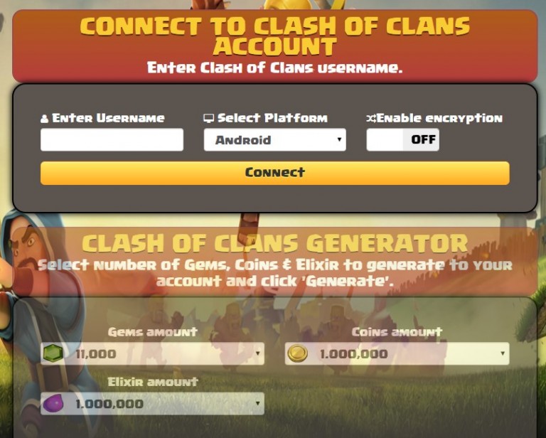 Clash Of Clans Free Gems Activation Code